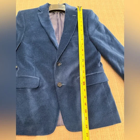 Boys Michael Kors Blue Velvet Blazer